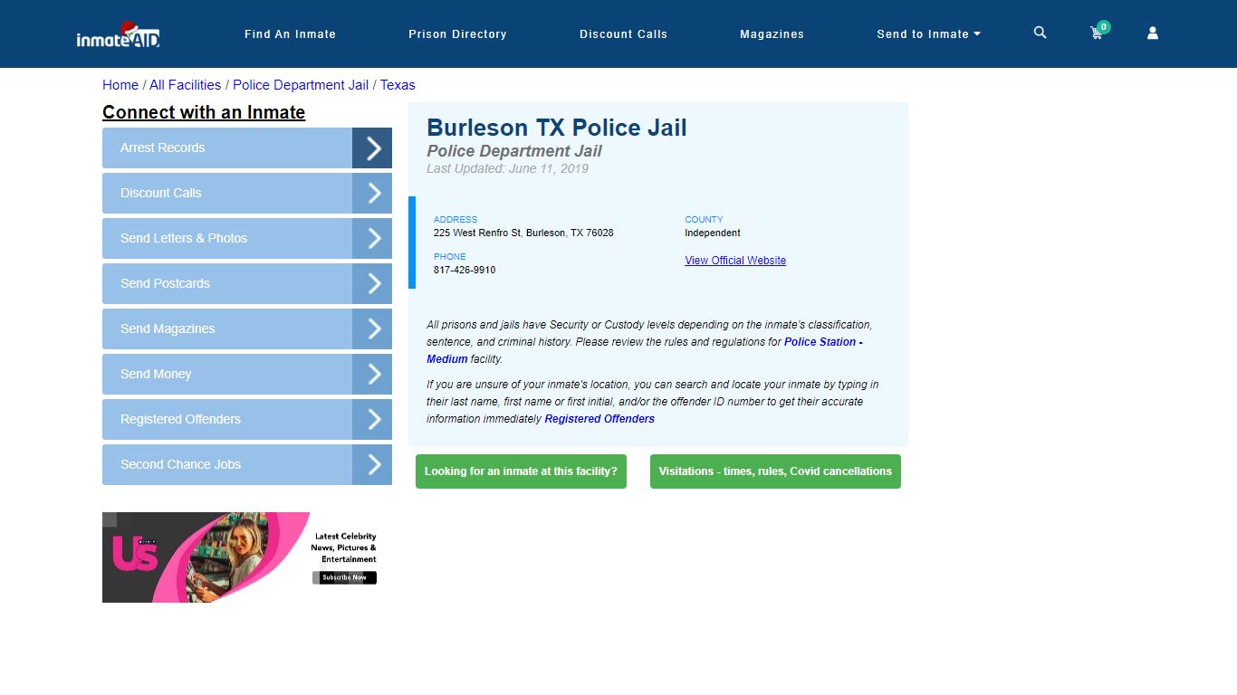 Burleson TX Police Jail & Inmate Search - Burleson, TX